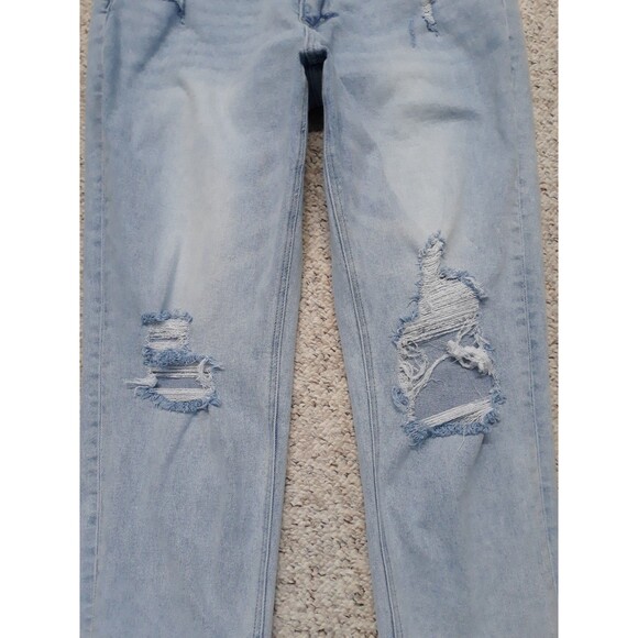32 Buckle Vervet 90s Y2k High-Rise Straight Leg Crop Distressed Ripped - Picture 3 of 6